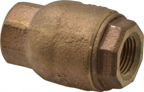 NIBCO - 3/8" Bronze Check Valve - Inline, FNPT x FNPT, 250 WOG - Eagle Tool & Supply