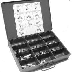 Alpha Technologies - 96 Piece, Push to Connect Fitting Kit - Mixed Swift Fit Universal Threads, Mixed Tube Sizes - Eagle Tool & Supply