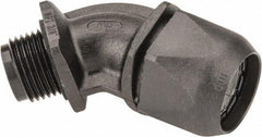 Murrplastik - 3/8" Trade, Nylon Compression Angled Liquidtight Conduit Connector - Noninsulated - Eagle Tool & Supply