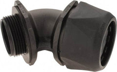 Murrplastik - 1-1/4" Trade, Nylon Compression Angled Liquidtight Conduit Connector - Noninsulated - Eagle Tool & Supply