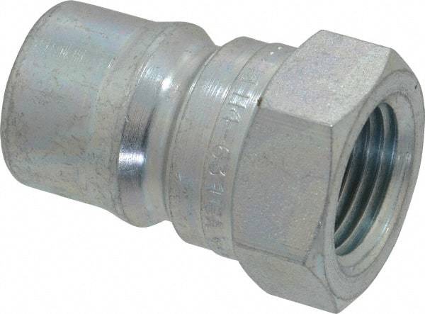 Parker - 1/2 NPTF Steel Hydraulic Hose Female Pipe Thread Nipple - 4,000 psi - Eagle Tool & Supply