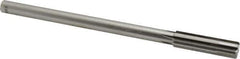 Made in USA - 0.535" Carbide-Tipped 6 Flute Chucking Reamer - Straight Flute, 7/16" Straight Shank, 2" Flute Length, 8" OAL - Eagle Tool & Supply