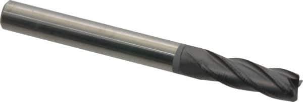 Niagara Cutter - 1/4", 4 Flute, Single End, Solid Carbide, 0.02" Corner Radius End Mill - 2-1/2" OAL, 30° Helix, Right Hand Flute, 3/4" LOC, Right Hand Cut - Eagle Tool & Supply