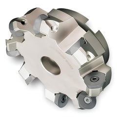 Indexable Copy Face Mills; Maximum Depth Of Cut: 0.2000 in; Compatible Insert Size Code: RPLB2507; Arbor Hole Diameter (mm): 1.50; Maximum Ramping Angle: 6.3  ™; Overall Height (mm): 2.5000 in; Series: 5W6S; Number of Cutter Inserts: 6; Cutter Style: 5W6S