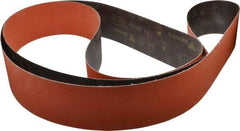 3M - 4" Wide x 132" OAL, 80 Grit, Ceramic Abrasive Belt - Ceramic, Medium, Coated, YF Weighted Cloth Backing, Wet/Dry, Series 777F - Eagle Tool & Supply