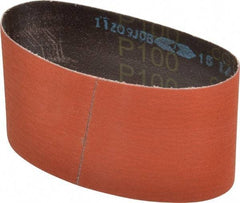 3M - 3-1/2" Wide x 15-1/2" OAL, 100 Grit, Ceramic Abrasive Belt - Ceramic, Fine, Coated, Y Weighted Cloth Backing, Wet/Dry, Series 777F - Eagle Tool & Supply