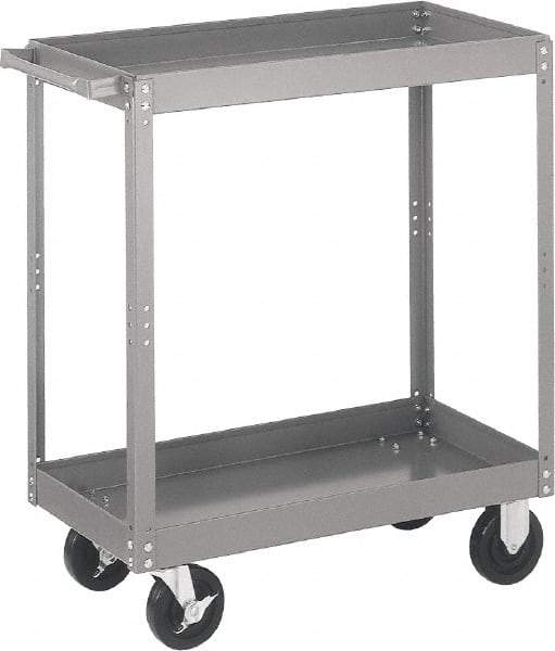 Quantum Storage - 1,000 Lb Capacity, 36" Wide x 18" Long x 35" High Standard Utility Cart - 3 Shelf, Steel - Eagle Tool & Supply