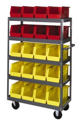 Quantum Storage - 1,000 Lb Capacity, 36" Wide x 18" Long x 57" High Shelf Cart - 5 Shelf, Steel - Eagle Tool & Supply