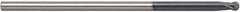 Accupro - 3/8" Diam, 3/8" LOC, 2 Flute Solid Carbide Ball End Mill - AlTiN Finish, Single End, 6" OAL, 3/8" Shank Diam, Spiral Flute - Eagle Tool & Supply