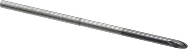 Accupro - 1/8" Diam, 1/8" LOC, 2 Flute Solid Carbide Ball End Mill - AlTiN Finish, Single End, 3" OAL, 1/8" Shank Diam, Spiral Flute - Eagle Tool & Supply