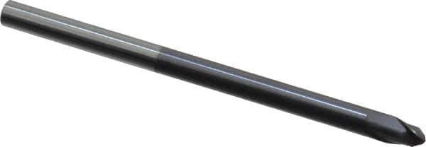 Accupro - 3/16" Diam, 3/16" LOC, 2 Flute Solid Carbide Ball End Mill - AlTiN Finish, Single End, 3" OAL, 3/16" Shank Diam, Spiral Flute - Eagle Tool & Supply