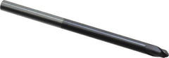 Accupro - 3/16" Diam, 3/16" LOC, 2 Flute Solid Carbide Ball End Mill - AlTiN Finish, Single End, 3" OAL, 3/16" Shank Diam, Spiral Flute - Eagle Tool & Supply