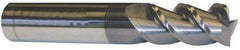 Accupro - 3/4", 1" LOC, 3/4" Shank Diam, 3" OAL, 3 Flute, Solid Carbide Square End Mill - Single End, Uncoated, Spiral Flute, 40° Helix, Centercutting, Right Hand Cut, Right Hand Flute - Eagle Tool & Supply