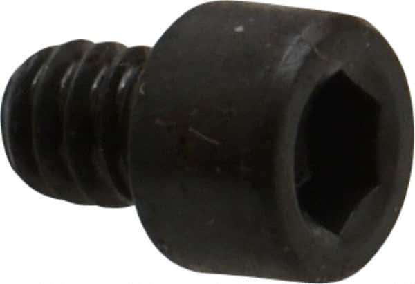 Made in USA - #10-24 UNC Hex Socket Drive, Socket Cap Screw - Alloy Steel, Black Oxide Finish, Fully Threaded, 1/4" Length Under Head - Eagle Tool & Supply