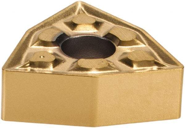 Iscar - WNMG3-1 TF Grade IC507 Carbide Turning Insert - TiCN/TiN Finish, 80° Trigon, 3/8" Inscr Circle, 5/32" Thick, 1/64" Corner Radius - Eagle Tool & Supply