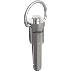 Ball Grip Quick-Release Pin: Ring Handle, 20 mm Pin Dia, 100 mm Usable Length 150.5 mm OAL, 17-4 Stainless Steel, Stainless Steel Handle