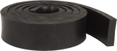 Made in USA - 1/2" Thick x 2" Wide x 60" Long, Neoprene Rubber Strip - Stock Length, 40 Shore A Durometer, 1,000 to 1,200 psi Tensile Strength, -40 to 212°F, Black - Eagle Tool & Supply