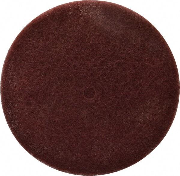3M - 8" Very Fine Grade Aluminum Oxide Deburring Disc - 1/2" Center Hole, Arbor Connection, Maroon, 3,000 Max RPM - Eagle Tool & Supply