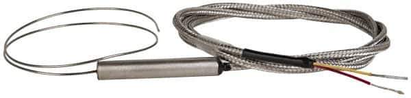 Thermo Electric - 0 to 2012°F, K Flexible, Thermocouple Probe - 3 Ft. Cable Length, Stripped Ends, 12 Inch Probe Sheath Length, 4 Sec Response Time - Eagle Tool & Supply