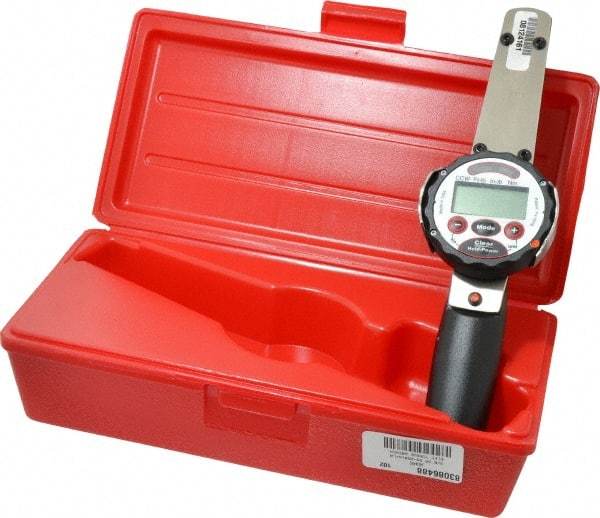 Proto - 3/8" Drive Electronic Digital Torque Wrench - 2.1 Ft/Lb to 28 N/m Torque, 10-5/8" OAL, 0.01 N/m Graduation, Fixed Head - Eagle Tool & Supply