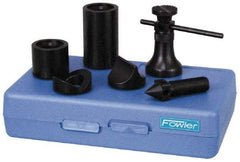 Fowler - 7 Piece, 2-1/4 to 3-3/8" High, 1,000 Lb Capacity Screw Jack Set - 2-1/4 to 3-3/8" Measuring Range - Eagle Tool & Supply