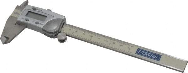 Fowler - 0 to 150mm Range, 0.01mm Resolution, IP54 Electronic Caliper - Stainless Steel with 1.56" Stainless Steel Jaws, 0.02mm Accuracy, SPC Output - Eagle Tool & Supply