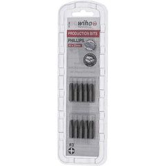 Wiha - #3, Phillips & Insert Screwdriver Bit - 1/4" Drive, 1" OAL - Eagle Tool & Supply