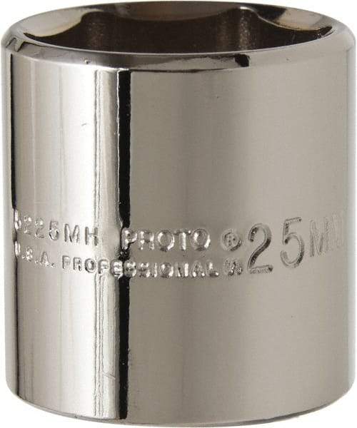 Proto - 3/8" Drive, Standard Hand Socket - 6 Points, 1-3/8" OAL, Chrome Vanadium, Chrome Finish - Eagle Tool & Supply