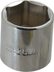 Proto - 3/8" Drive, Standard Hand Socket - 6 Points, 1-3/8" OAL, Chrome Vanadium, Chrome Finish - Eagle Tool & Supply