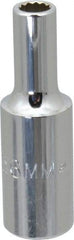 Proto - 3/8" Drive, Deep Hand Socket - 12 Points, 2-1/8" OAL, Chrome Vanadium, Chrome Finish - Eagle Tool & Supply