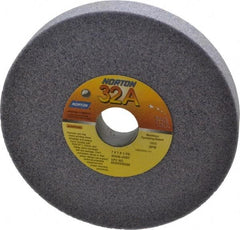Norton - 7" Diam x 1-1/4" Hole x 1" Thick, J Hardness, 46 Grit Surface Grinding Wheel - Aluminum Oxide, Type 1, Coarse Grade, 3,600 Max RPM, Vitrified Bond, No Recess - Eagle Tool & Supply