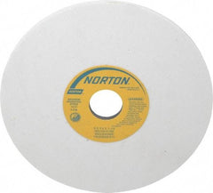 Norton - 8" Diam x 1-1/4" Hole x 1/4" Thick, K Hardness, 120 Grit Surface Grinding Wheel - Aluminum Oxide, Type 1, Fine Grade, 3,600 Max RPM, Vitrified Bond, No Recess - Eagle Tool & Supply