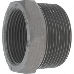 Made in USA - Size 1-1/2 x 1-1/4", Class 3,000, Forged Carbon Steel Black Pipe Hex Bushing - 3,000 psi, Threaded End Connection - Eagle Tool & Supply