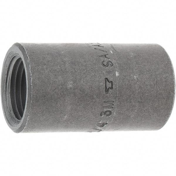 Made in USA - Size 3/8 x 1/4", Class 3,000, Forged Carbon Steel Black Pipe Reducing Coupling - 3,000 psi, Threaded End Connection - Eagle Tool & Supply