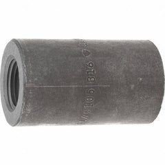 Made in USA - Size 1/2 x 3/8", Class 3,000, Forged Carbon Steel Black Pipe Reducing Coupling - 3,000 psi, Threaded End Connection - Eagle Tool & Supply