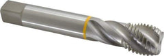 Emuge - 1-1/4 - 7 UNC 4 Flute 2B Modified Bottoming Spiral Flute Tap - Cobalt, Bright Finish, 7.087" OAL, Right Hand Flute, Right Hand Thread, Series Enorm - Eagle Tool & Supply