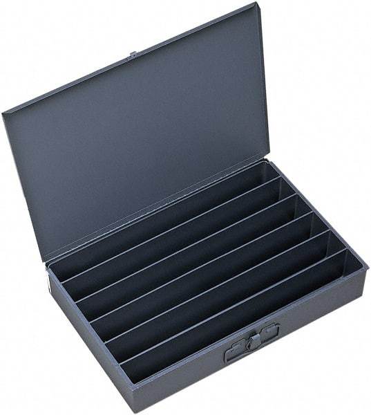 Durham - 18 Inches Wide x 3 Inches High x 12 Inches Deep Compartment Box - Steel , 6 Compartments - Eagle Tool & Supply
