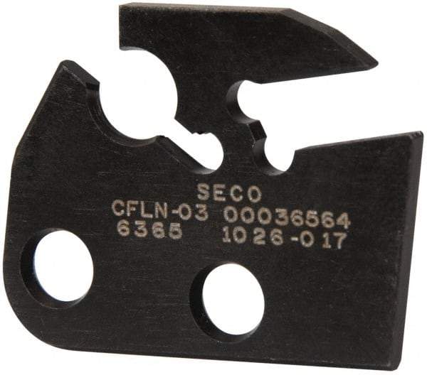 Seco - 3/32" Blade Width, 6.681" OAL, Single End Indexable Cut-Off Blade - 0.511" Max Depth of Cut, CFLN Blade, MDT Series - Eagle Tool & Supply