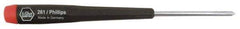 Wiha - #00, 4-5/8" OAL, Standard Phillips Screwdriver - 1-9/16" Blade Length, Ergonomic Handle - Eagle Tool & Supply