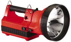 Streamlight - Xenon Bulb, Spotlight/Lantern Flashlight - Orange Plastic Body, 1 Lead-Acid Battery Included - Eagle Tool & Supply