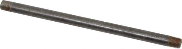 Made in USA - Schedule 80, 1/8" Diam x 7" Long Black Pipe Nipple - Threaded - Eagle Tool & Supply