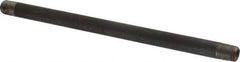 Made in USA - Schedule 80, 1/4" Diam x 9" Long Black Pipe Nipple - Threaded - Eagle Tool & Supply