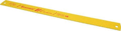 Starrett - 17" Long, 6 Teeth per Inch, Bi-Metal Power Hacksaw Blade - Toothed Edge, 1-3/8" Wide x 0.062" Thick - Eagle Tool & Supply