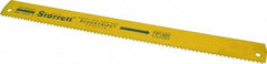 Starrett - 18" Long, 4 Teeth per Inch, Bi-Metal Power Hacksaw Blade - Toothed Edge, 1-5/8" Wide x 0.075" Thick - Eagle Tool & Supply