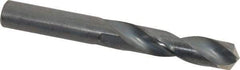 Hertel - 0.404" 135° Spiral Flute High Speed Steel Screw Machine Drill Bit - Oxide Finish, Right Hand Cut, 1-15/16" Flute Length, 3-5/16" OAL, Split Point, Straight Shank - Eagle Tool & Supply