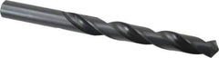 Hertel - 9/16" 118° High Speed Steel Jobber Drill - Oxide Finish, Right Hand Cut, Spiral Flute, Straight Shank, 6-5/8" OAL, Standard Point - Eagle Tool & Supply