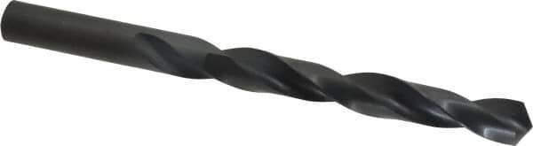 Hertel - 19/32" 118° High Speed Steel Jobber Drill - Oxide Finish, Right Hand Cut, Spiral Flute, Straight Shank, 7-1/8" OAL, Standard Point - Eagle Tool & Supply