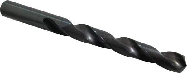 Hertel - 5/8" 118° High Speed Steel Jobber Drill - Oxide Finish, Right Hand Cut, Spiral Flute, Straight Shank, 7-1/8" OAL, Standard Point - Eagle Tool & Supply