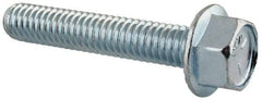 Value Collection - 5/16-18 UNC, 1-3/4" Length Under Head, Hex Drive Flange Bolt - 1-3/4" Thread Length, Grade 5 Steel, Serrated Flange, Zinc-Plated Finish - Eagle Tool & Supply