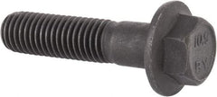 Value Collection - M12x1.75 Metric Coarse, 50mm Length Under Head, Hex Drive Flange Bolt - 40mm Thread Length, Grade 10.9 Alloy Steel, Smooth Flange, Phosphate & Oil Finish - Eagle Tool & Supply